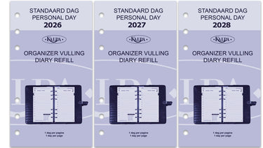 6311-26-27-28 170 x 95 mm Personal Agenda Planner Refills Daily Complete Set EN NL 2026 2027 2028